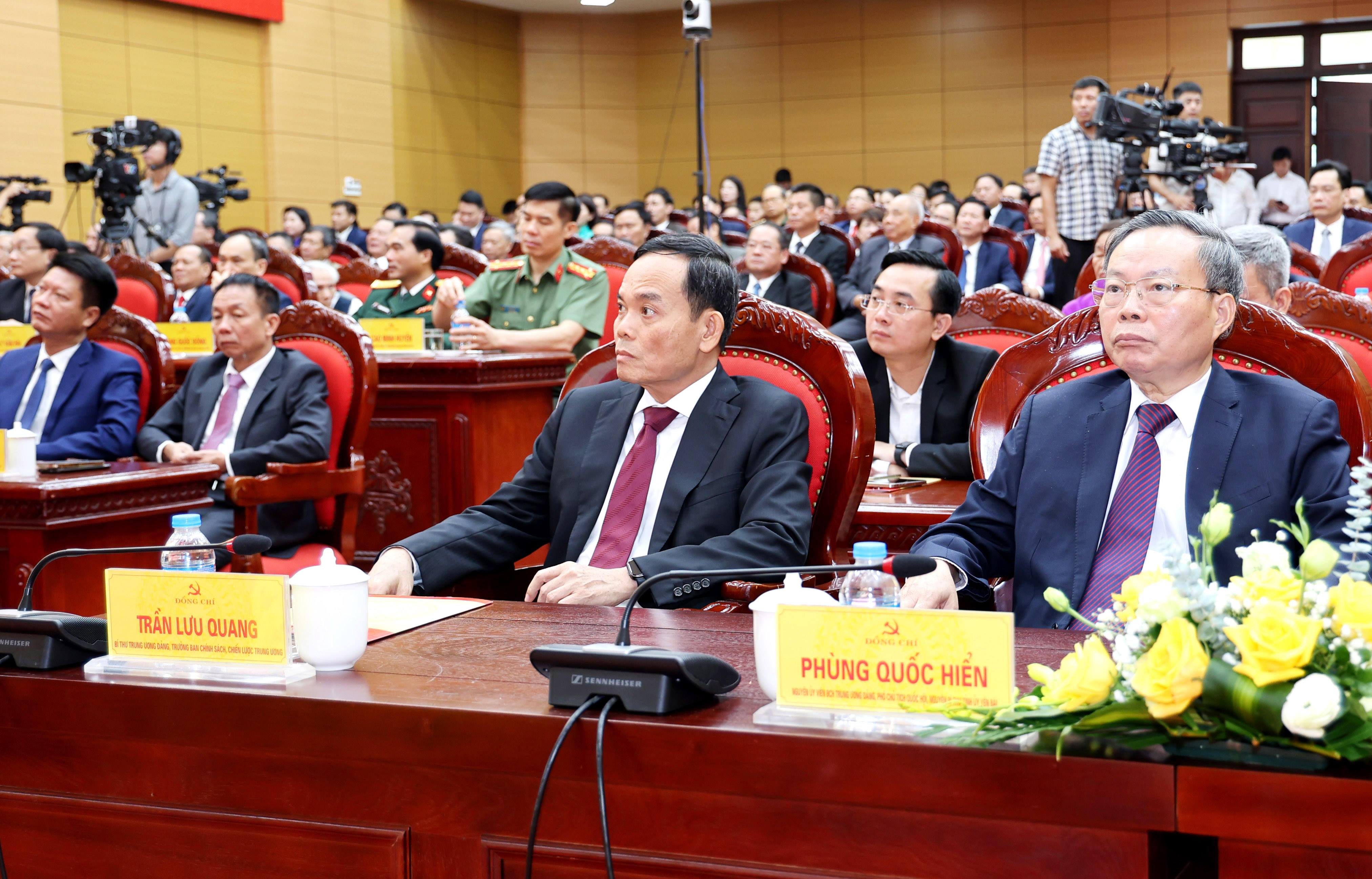 Đồng chí Trần Lưu Quang - Bí thư Trung ương Đảng, Trưởng Ban Chính sách và Chiến lược Trung ương dự buổi lễ